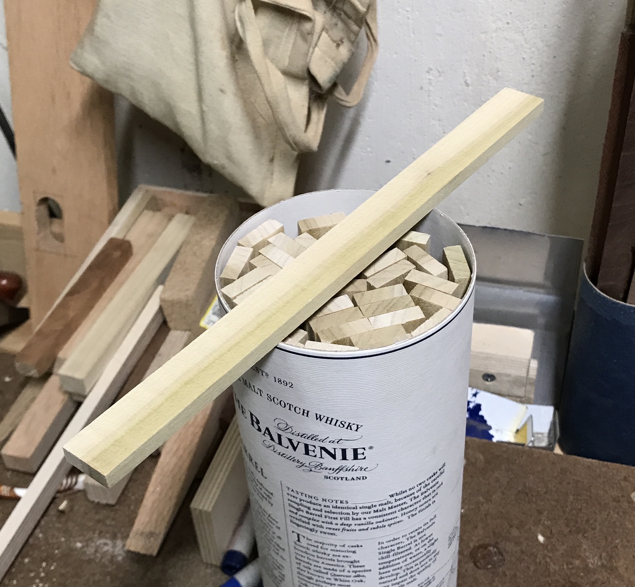 Poplar strips for the marble runs